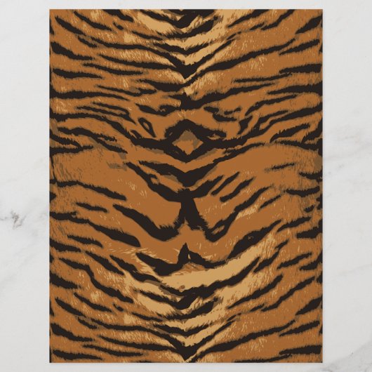 Dierenprint Safari Zwart en Tane Tijger Papier (Achterkant)