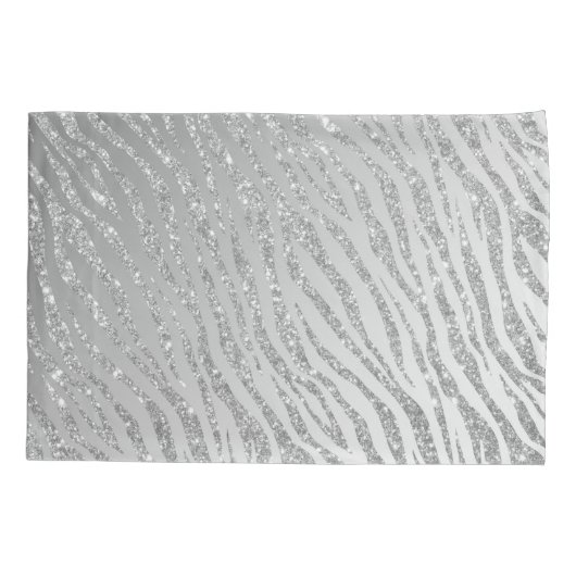 Dierenprint Silver Glitter Glam Kussensloop (Achterkant)