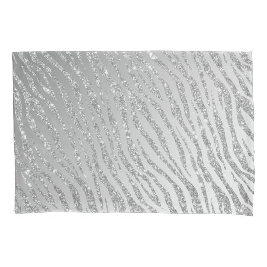 Dierenprint Silver Glitter Glam Kussensloop (Voorkant)