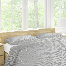 Dierenprint Silver Glitter Glam Kussensloop