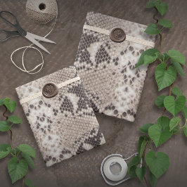 Dierenprint Snake Taupe Cadeaupapier