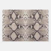 Dierenprint Snake Taupe Inpakpapier Vel (Voorkant)