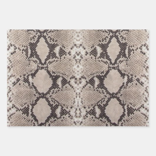 Dierenprint Snake Taupe Inpakpapier Vel (Voorkant)