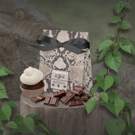 Dierenprint Snake Taupe Verjaardag Bedankdoosjes