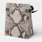 Dierenprint Snake Taupe Verjaardag Bedankdoosjes (Achterkant)