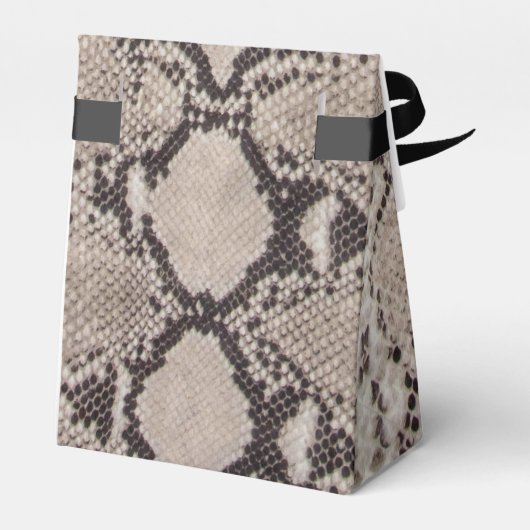 Dierenprint Snake Taupe Verjaardag Bedankdoosjes (Achterkant)