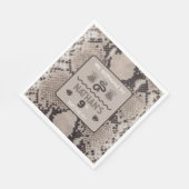 Dierenprint Snake Verjaardagspapier Servet (Hoek)