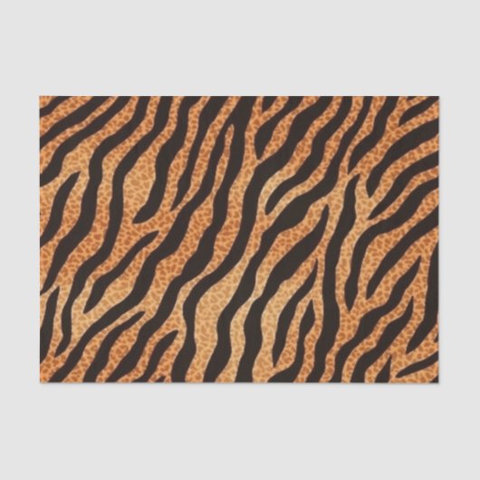 Dierenprint Tijger Stripes Patroon Drank Tissuepapier (Voorkant)