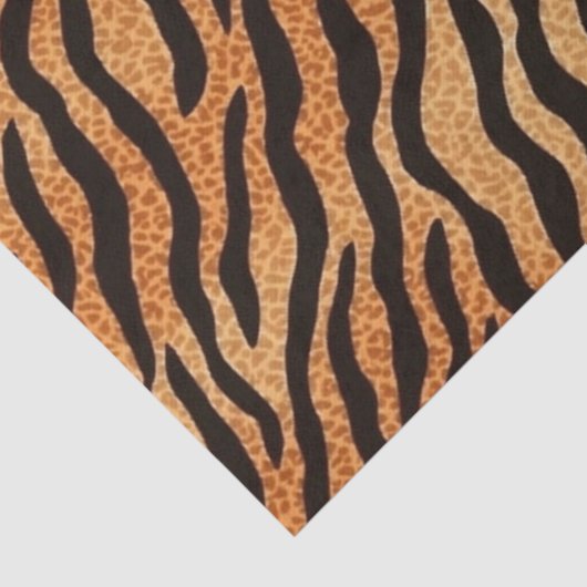 Dierenprint Tijger Stripes Patroon Drank Tissuepapier (Detail)