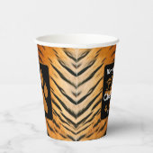 Dierenprint Tijger Verjaardag Paper cup Papieren Bekers (Rechts)