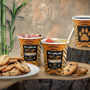 Dierenprint Tijger Verjaardag Paper cup Papieren Bekers