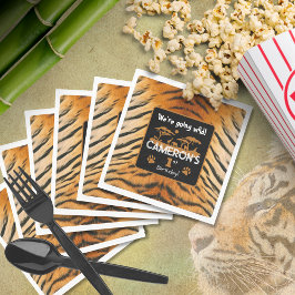 Dierenprint Tijger Verjaardag Papier Servet