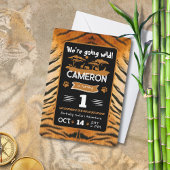 Dierenprint Tijger Verjaardag Uitnodiging