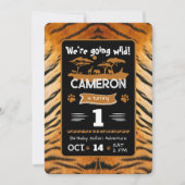 Dierenprint Tijger Verjaardag Uitnodiging (Voorkant)