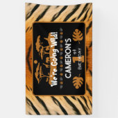 Dierenprint Tijger Verjaardagsbanner Spandoek (Verticaal)