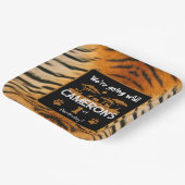 Dierenprint Tijger Verjaardagspapier Bord (Gebogen)
