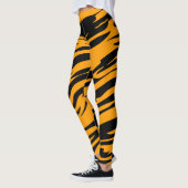 Dierenprint Tijgerstrepen Oranje Leggings (Links)