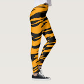 Dierenprint Tijgerstrepen Oranje Leggings (Rechts)