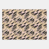 Dierenprint Tropisch Goud Patroon Inpakpapier Vel (Voorkant)