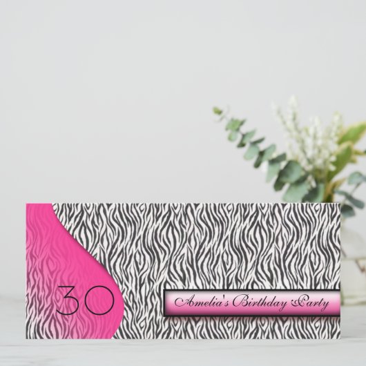 Dierenprint uitnodiging (Staand voorkant)