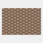 Dierenprint vee Stampede Bruin Inpakpapier Vel (Voorkant 3)