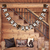 Dierenprint vee Stampede Bruin Vlaggetjes