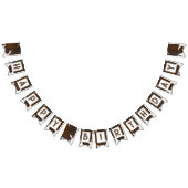 Dierenprint vee Stampede Bruin Vlaggetjes (Alle)