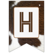 Dierenprint vee Stampede Bruin Vlaggetjes (Tweede vlag)