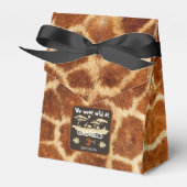 Dierenprint Verjaardag Giraffe Favor Box Bedankdoosjes (Voorkant Zijde)