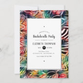 Dierenprint vrijgezellenfeest kaart (Voorkant)