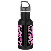 Dierenprint waterfles roze zwart (Achterkant)