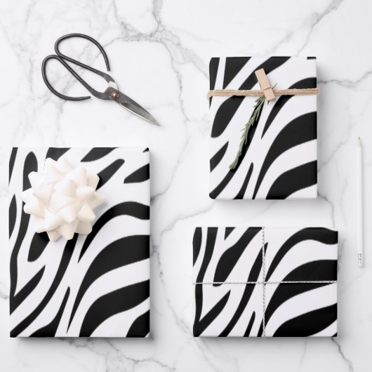 Dierenprint Zebra Inpakpapier Vlak Vel (Voorkant)