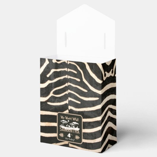 Dierenprint Zebra Verjaardagsgunstbox Bedankdoosjes (Geopend)