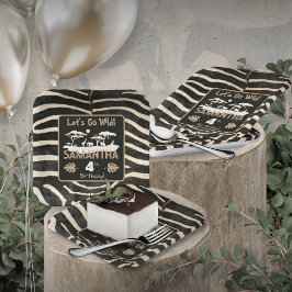 Dierenprint Zebra Verjaardagspapier Bord