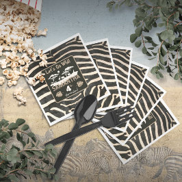 Dierenprint Zebra Verjaardagspapier Servet