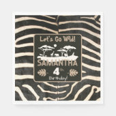 Dierenprint Zebra Verjaardagspapier Servet (Voorkant)
