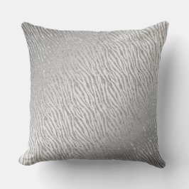 Dierenprint Zilveren Glitter Glam Kussen