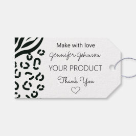 Dierenprint Zwart-wit cadeau Labels Cadeaulabel