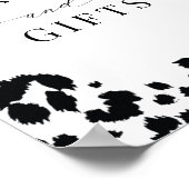 Dierenprint Zwart-wit Kaarten & Geschenken Teken Poster (Hoek)