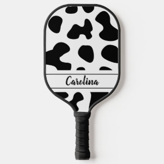 Dierenprint zwart-wit patroon pickleball paddle