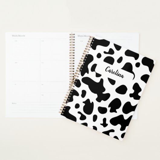 Dierenprint zwart-wit patroon planner (Display)