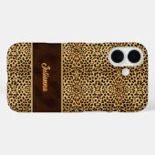 DierenprintCheetah in Natural Hues met naam Case-Mate iPhone Case (Achterkant (horizontaal))