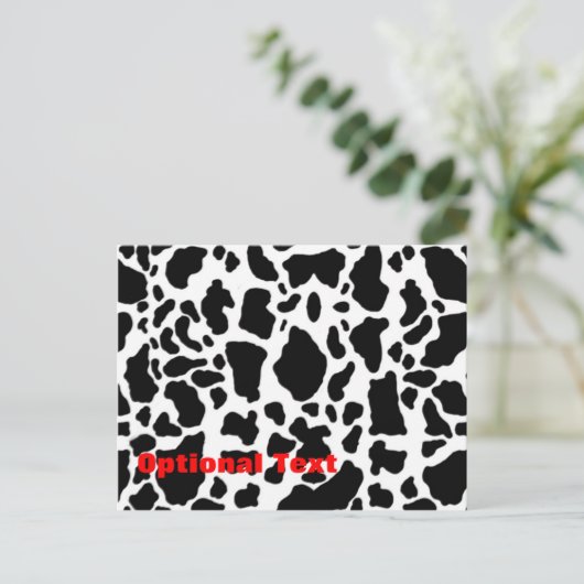 Dierenprintcow Briefkaart (Staand voorkant)