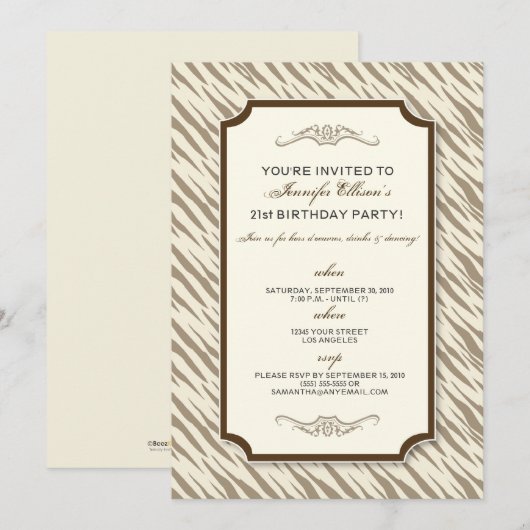 Dierenprinten op feestdag (chocolade) kaart (Voorkant / Achterkant)