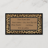 Dierenprintluipaard Visitekaartje (Achterkant)