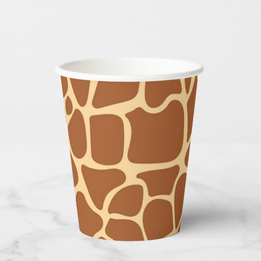 Dierenprintpatroon Papieren Bekers (Voorkant)