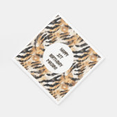 Dierenprints Oerwoud Safari Thema verjaardagsfeest Servet (Hoek)