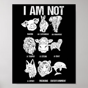 Dierenrechten Dierenbescherming Ga Vegan  Poster