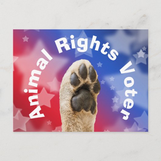 Dierenrechten Kiezers Briefkaart (Voorkant)