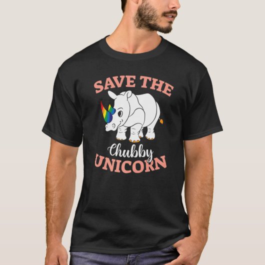 Dierenrechten redden de Chubby-Unicorns T-shirt (Voorkant)